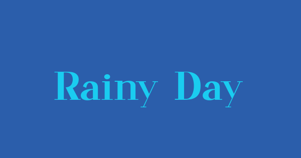 Rainy Day font thumbnail